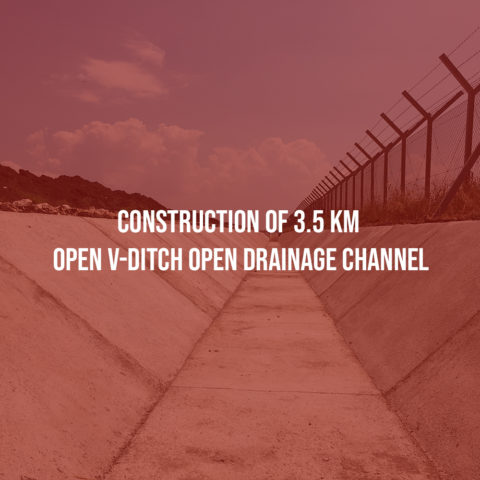 Construction of 3.5 km open V-Ditch open drainage channel